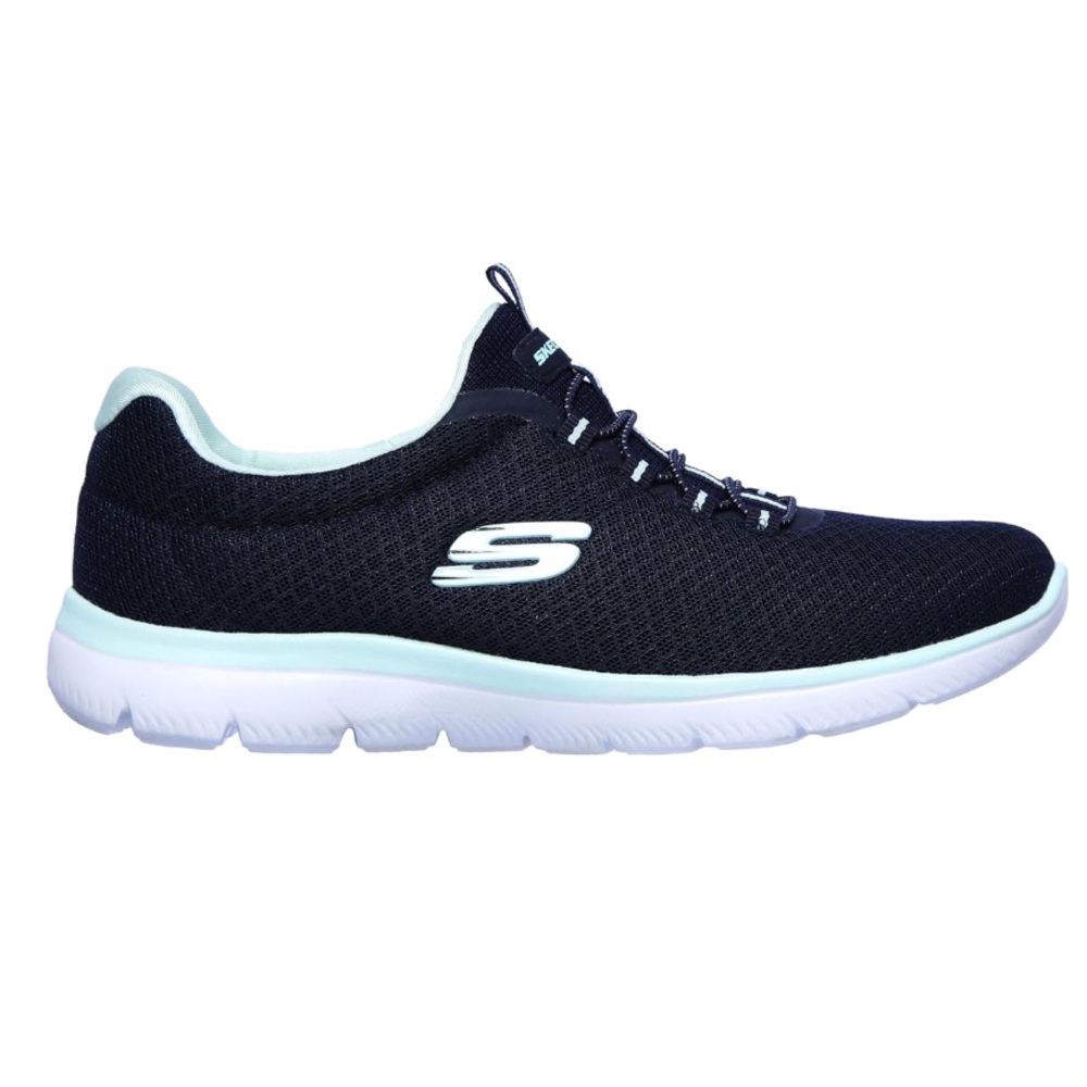 NWT/NIB. Size 5.5. Skechers Women's Summits Sneaker - Navy/Aqua - Picture 4 of 13